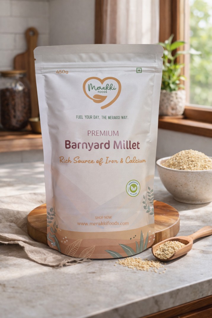 Merakki Premium Barnyard Millet (Kuthiraivali) (450G)